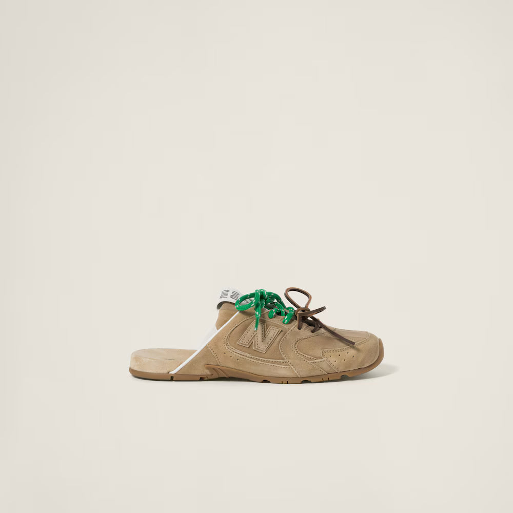 530 SL Mules – Bleached Suede & Gum Sole Ecru Edition