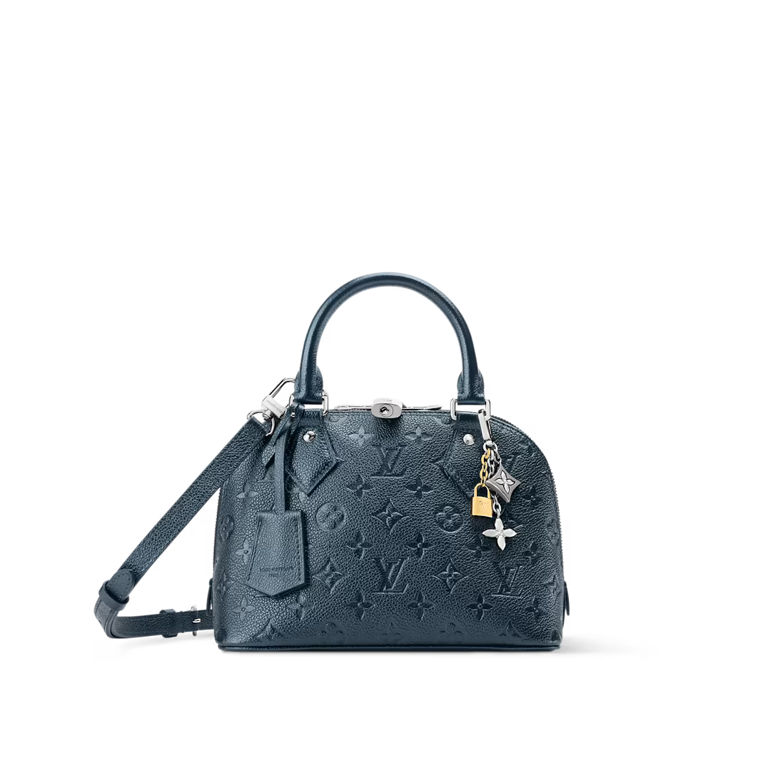 Alma BB Blue Monogram Print